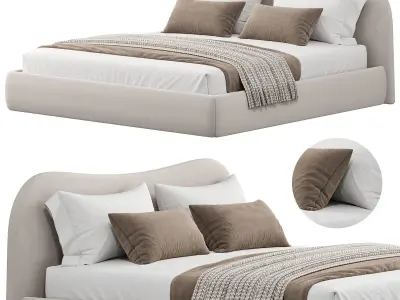 Aurore Bed By Bodema 3D model