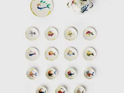 Picasso Fish Service Free 3D model