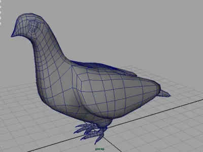 Dove Low-Poly pigeon Low-poly 3D model
