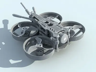 Bionic dragonfly four-axis Quadcopter UAV aircraft 3D model