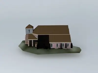 Church. Assumption of the Blessed Virgin Mary St St John the ... Free 3D model