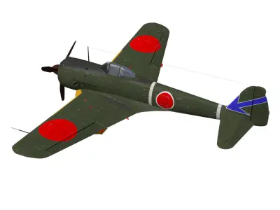 Ki43 Hayabusa type2-kou oscar 3D model