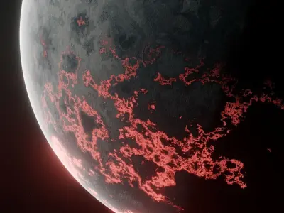 Planet Space Ready to game  Low-poly 3D model 4