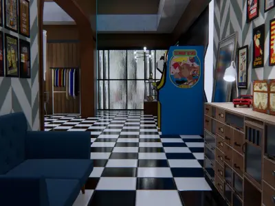 billiard room 3D model