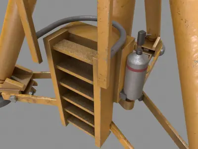 Aircraft Jack Low-poly 3D model