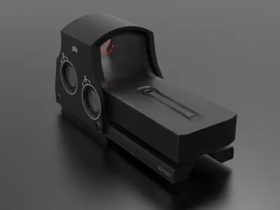 holographic sight 551 Low-poly 3D model