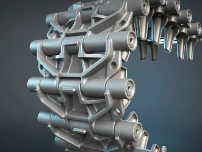 MT-LB Track RMSh High-Poly 3D model