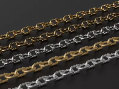 Chain set of links 3D model