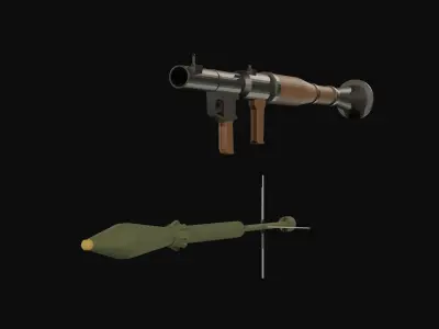 RPG Low Poly grenade launcher Low-poly 3D model