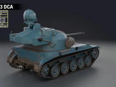 AMX-13 DCA PBR Model 3D model
