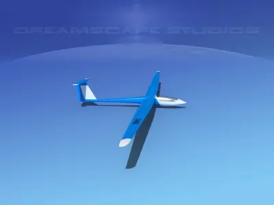  Schleicher ASW 22 Sailplane V07 3D model