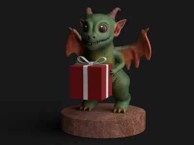Little Dragon Low-poly 3D model