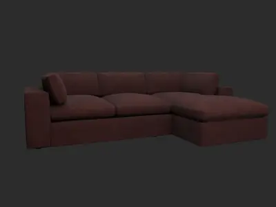 Leather sofa Free low-poly 3D model purchase