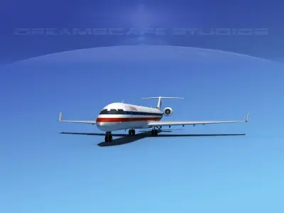 Bombardier CRJ900 American Airlines 3D model