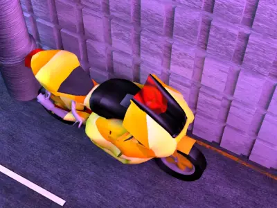 3D Heavy bike Bumble Bee edition  Low-poly 3D model