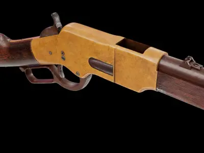 Winchester 1866 Low-poly 3D model