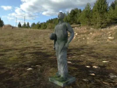Sculpture of a Soviet man Free 3D model