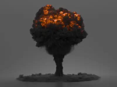 Atomic Blast Mushroom VDB For Blender 3D model