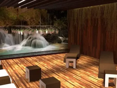 asoleadora en rattan lounge chair Free 3D model