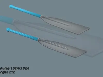 Inflatable boat Low-poly 3D model order