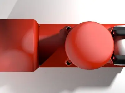 Black Box Flight Voice Recorder 3D model