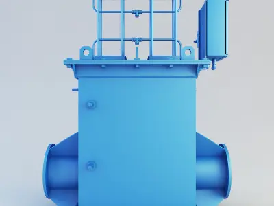 Two way tap 250mm Low-poly 3D model