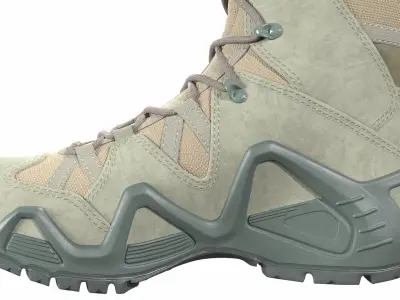 Military Boots Hike Green 3D model