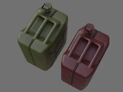 Fuel Can 3A Low-poly 3D model