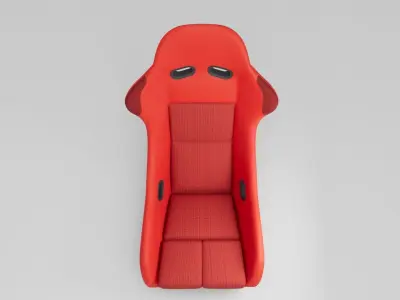 Car Seat Bucket-Seat Low-poly 3D model