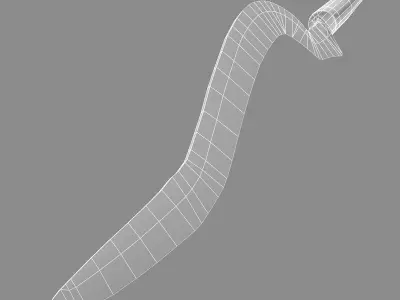 Afghan fighting knife 3D model