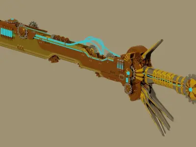 Steampunk Sword 3D model