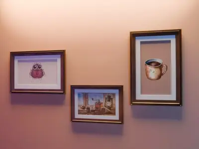Cafe Wall Pictures Free 3D model