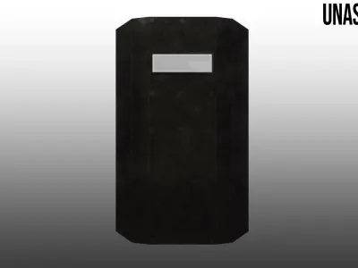 Riot Shield - Low Poly with 2 Skins Low-poly 3D model