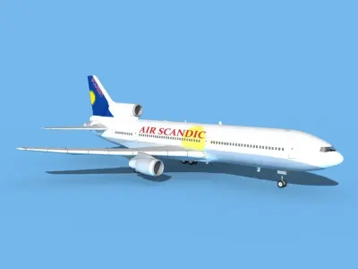 Lockheed L-1011 TriStar Air Scandic 3D model