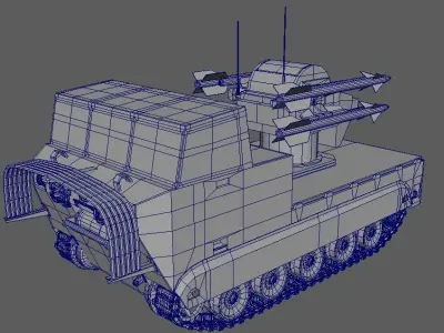 M48 Chapparal Low-poly 3D model