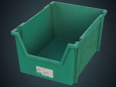 Storage Bin 1B Low-poly 3D model