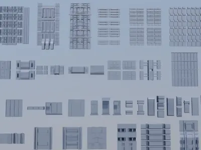 facades set 1 3D model