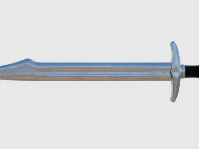 Falchion Sword - Game Ready Low-poly 3D model