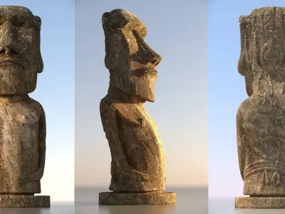 Moai Ultimate Low-poly 3D model