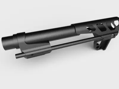 Odin Works Close Quarters PDW Rifle Stock Low-poly 3D model