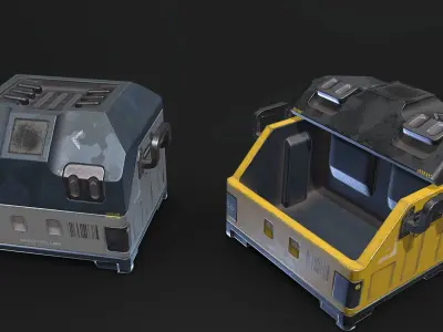 Sci-fi Loot Crate PBR low-poly Game Prop Low-poly 3D model
