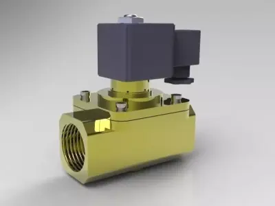 Solenoid Valve Free 3D model