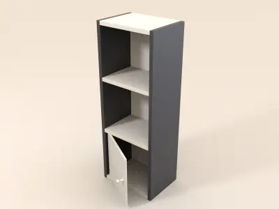 Shelves 3D Model tall bookcase with Free 3D model