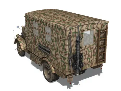 Opel Blitz - 3t Truck with Radiokoffer 3D model