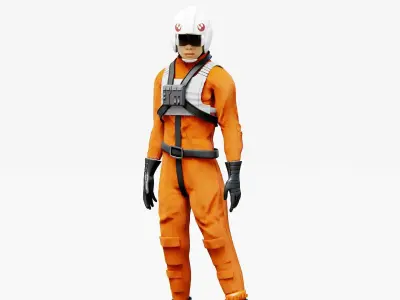 REBELLIAN PILOT Rigged for Unreal Engine - Unity - MIXAMO 3D model