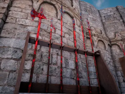 Spears And Lances  98 Variations Low-poly 3D model