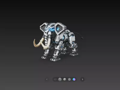 Mechanical Elephant Robot Animal Sci Fi 3D Print STL 3D print model