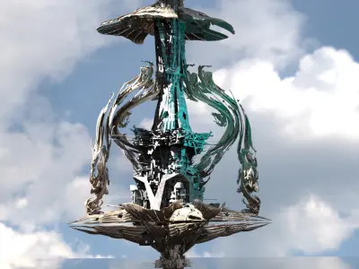 Tribal advanced City Cathedral 2 3D model