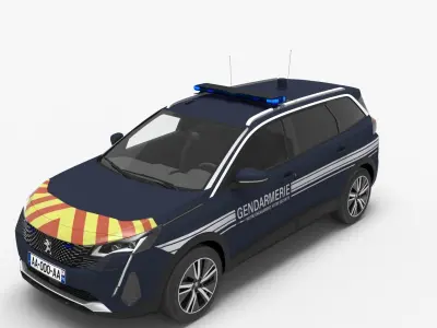 Gendarmerie Peugeot 5008  3D model