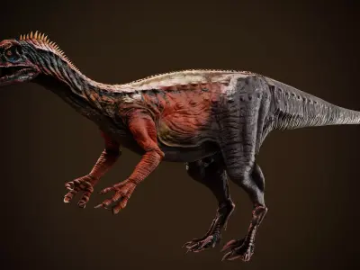 Masiakasaurus Low-poly 3D model